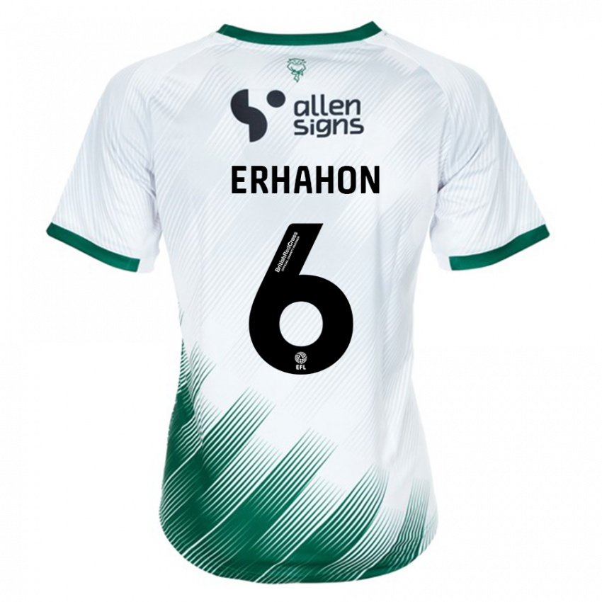 Niño Camiseta Ethan Erhahon #6 Blanco 2ª Equipación 2023/24 La Camisa Chile