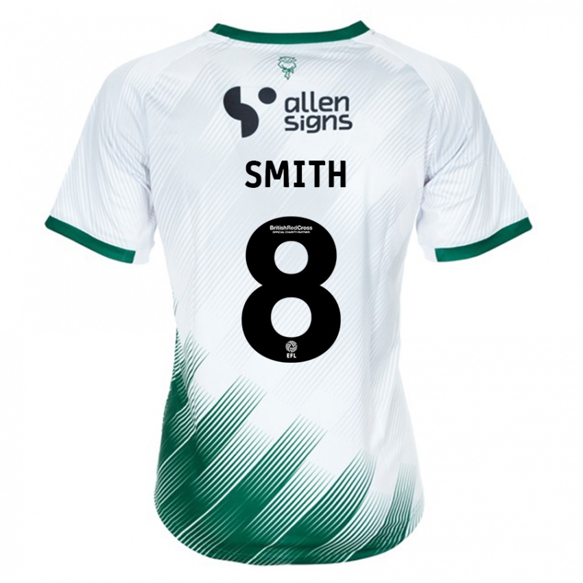 Niño Camiseta Alistair Smith #8 Blanco 2ª Equipación 2023/24 La Camisa Chile