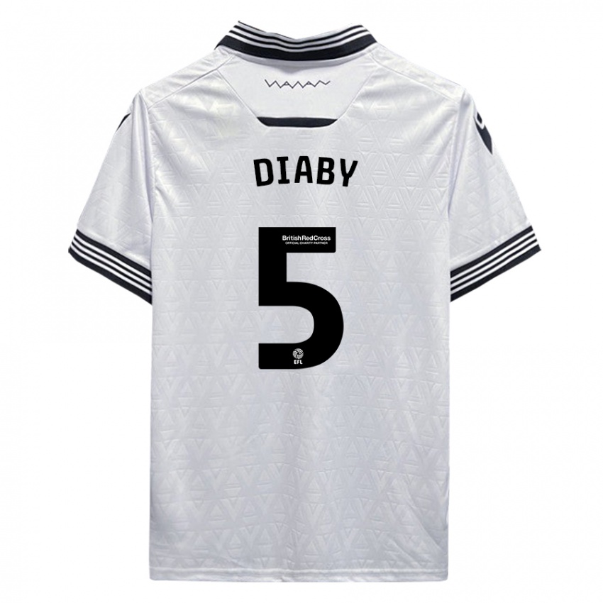 Niño Camiseta Bambo Diaby #5 Blanco 2ª Equipación 2023/24 La Camisa Chile