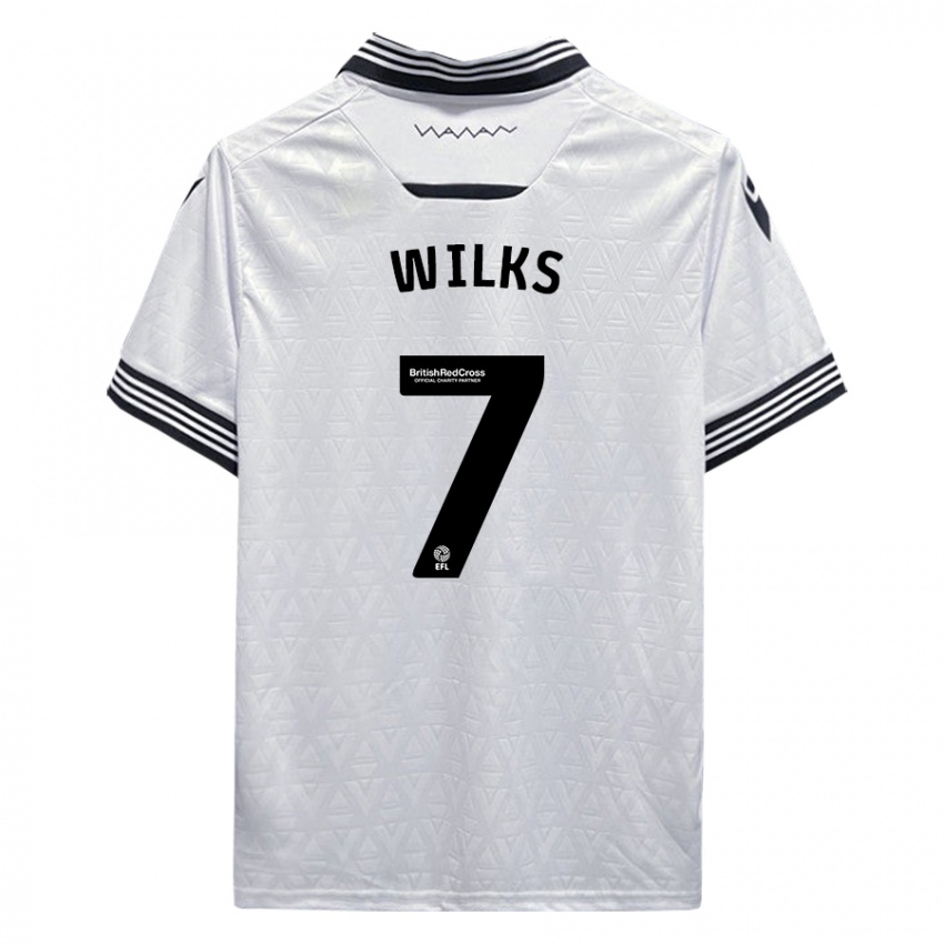 Niño Camiseta Mallik Wilks #7 Blanco 2ª Equipación 2023/24 La Camisa Chile