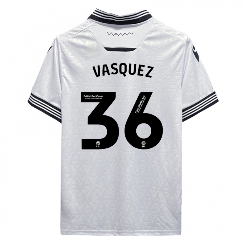 Niño Camiseta Devis Vásquez #36 Blanco 2ª Equipación 2023/24 La Camisa Chile