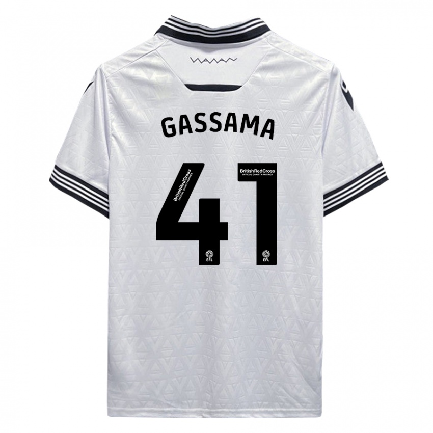 Niño Camiseta Djeidi Gassama #41 Blanco 2ª Equipación 2023/24 La Camisa Chile