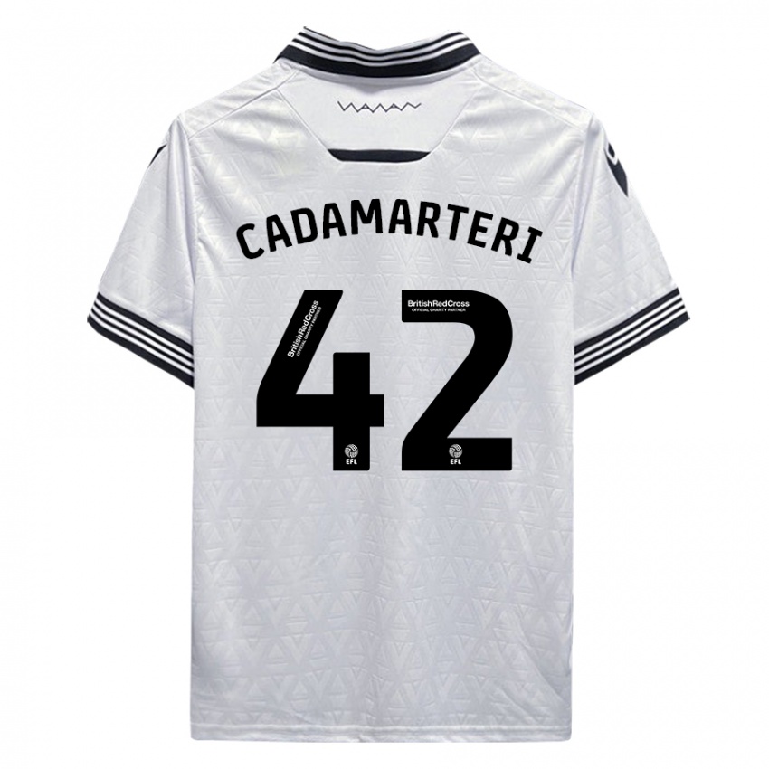 Niño Camiseta Bailey Cadamarteri #42 Blanco 2ª Equipación 2023/24 La Camisa Chile