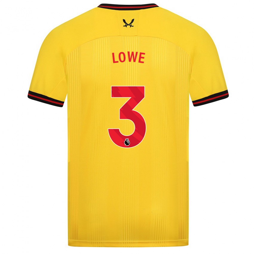 Niño Camiseta Max Lowe #3 Amarillo 2ª Equipación 2023/24 La Camisa Chile