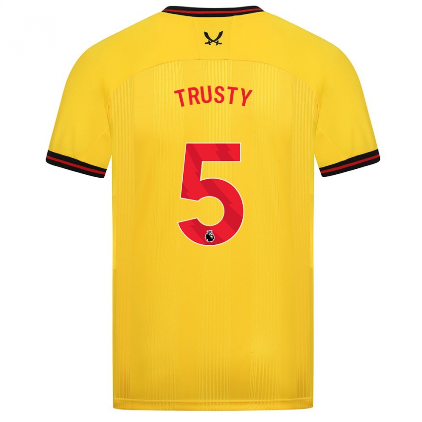 Niño Camiseta Auston Trusty #5 Amarillo 2ª Equipación 2023/24 La Camisa Chile