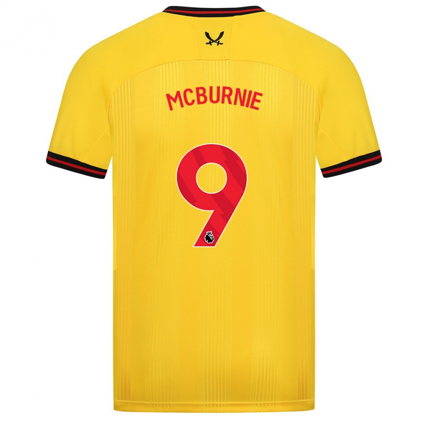 Niño Camiseta Oli Mcburnie #9 Amarillo 2ª Equipación 2023/24 La Camisa Chile