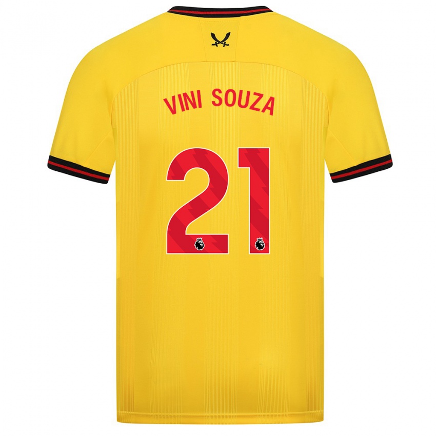 Niño Camiseta Vini Souza #21 Amarillo 2ª Equipación 2023/24 La Camisa Chile