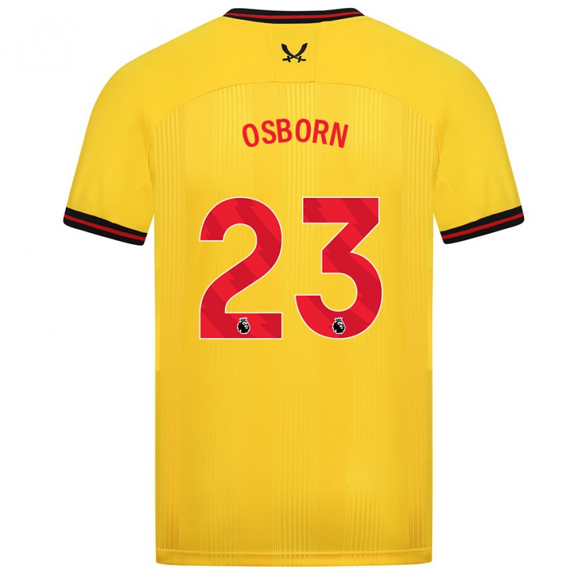 Niño Camiseta Ben Osborn #23 Amarillo 2ª Equipación 2023/24 La Camisa Chile