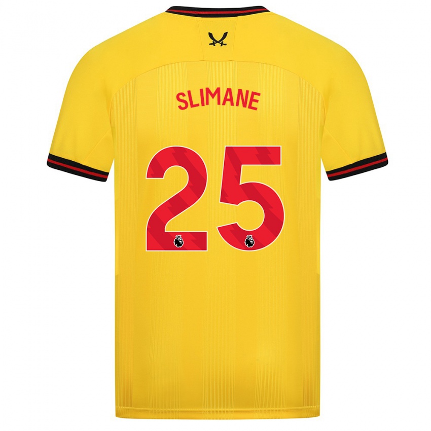 Niño Camiseta Anis Slimane #25 Amarillo 2ª Equipación 2023/24 La Camisa Chile