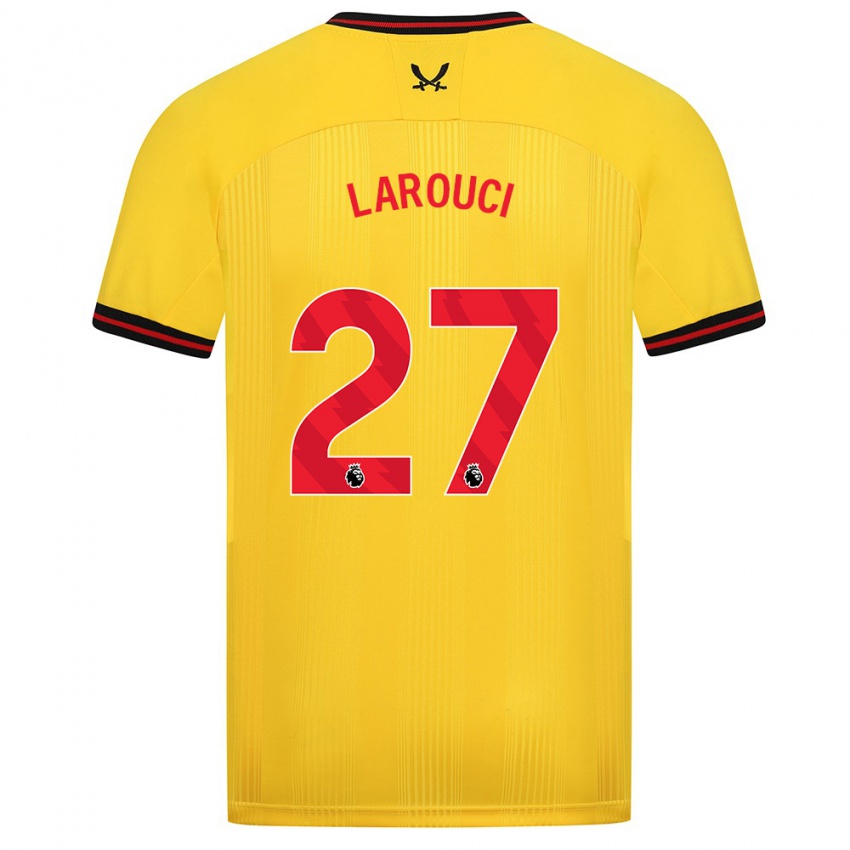 Niño Camiseta Yasser Larouci #27 Amarillo 2ª Equipación 2023/24 La Camisa Chile