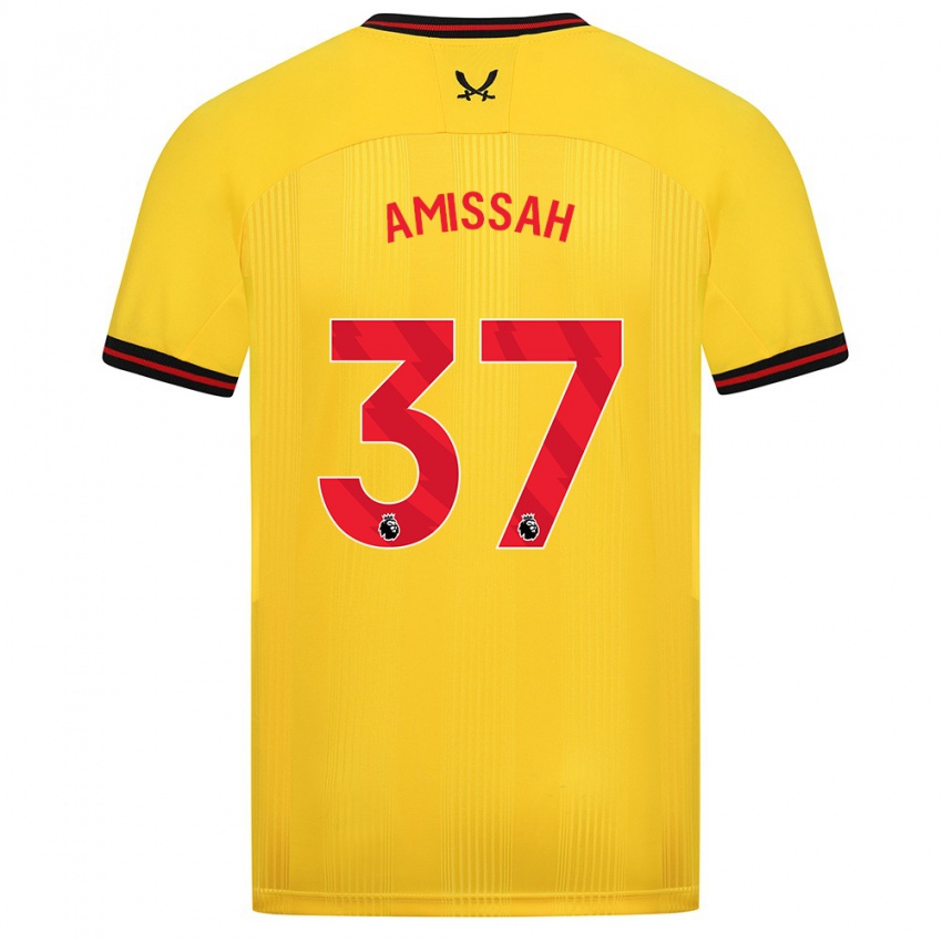 Niño Camiseta Jordan Amissah #37 Amarillo 2ª Equipación 2023/24 La Camisa Chile