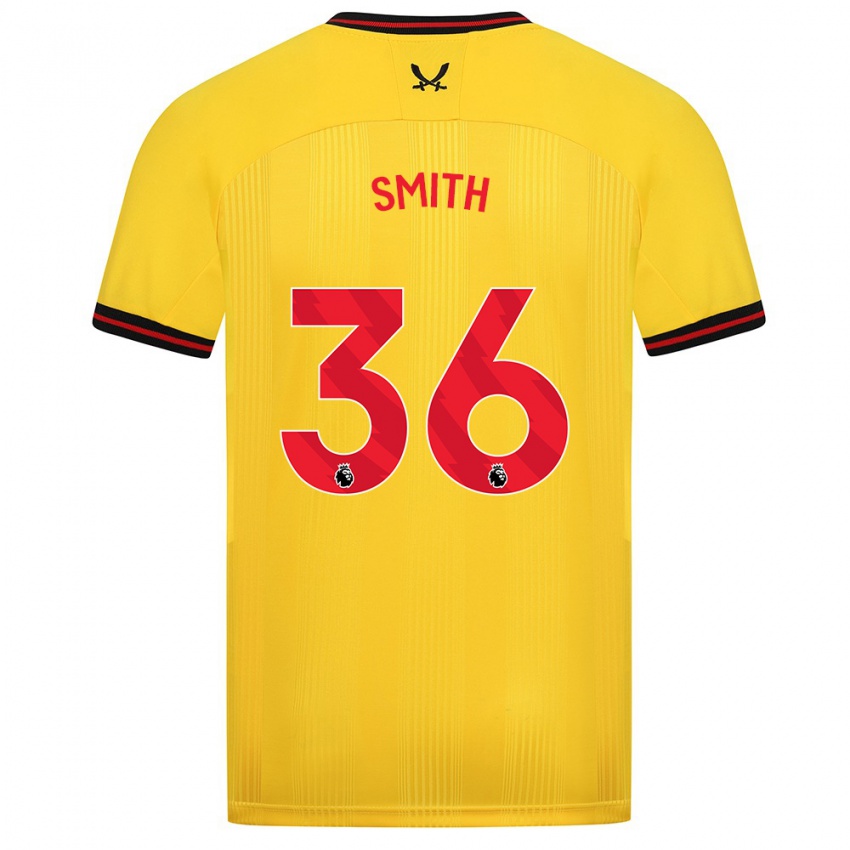 Niño Camiseta Joshua Smith #36 Amarillo 2ª Equipación 2023/24 La Camisa Chile