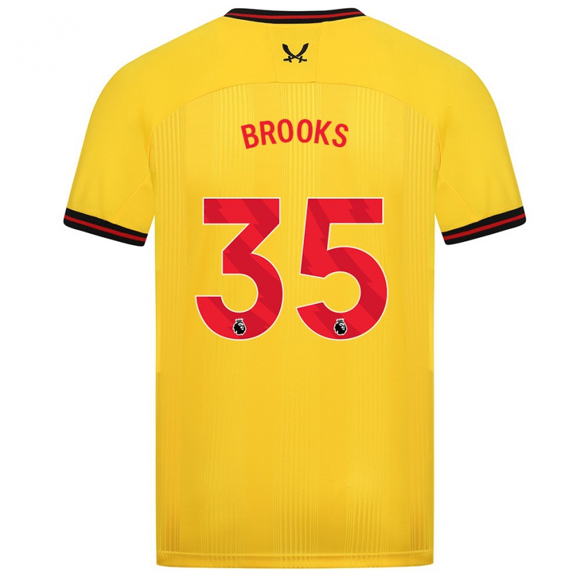 Niño Camiseta Andre Brooks #35 Amarillo 2ª Equipación 2023/24 La Camisa Chile