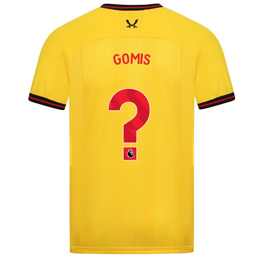 Niño Camiseta Nicksoen Gomis #0 Amarillo 2ª Equipación 2023/24 La Camisa Chile