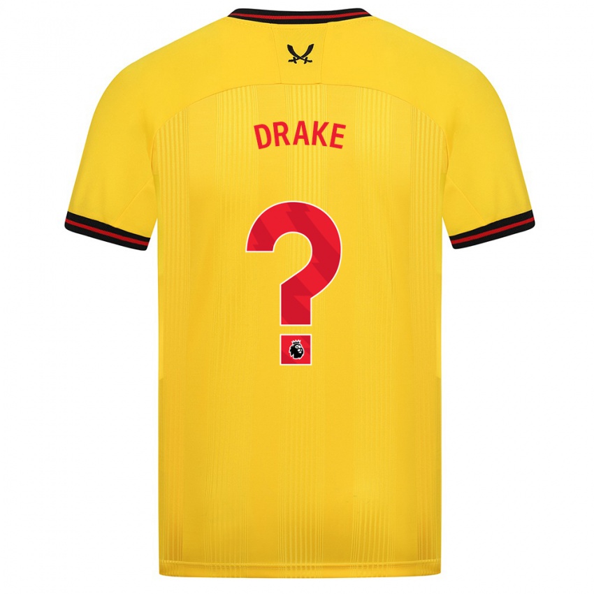 Niño Camiseta Ben Drake #0 Amarillo 2ª Equipación 2023/24 La Camisa Chile