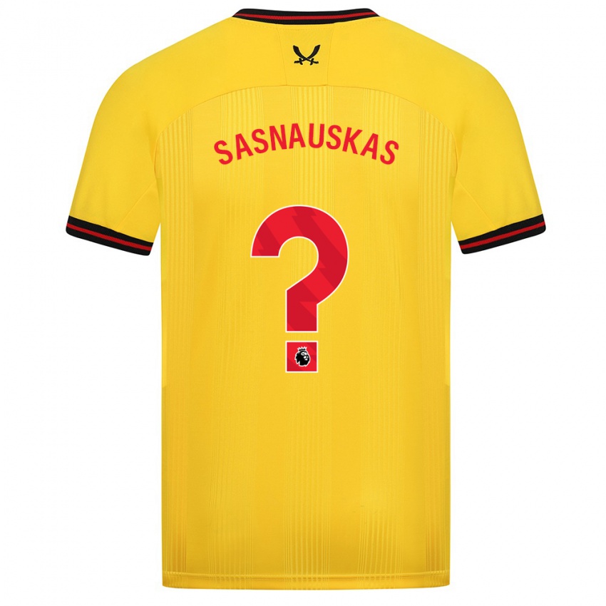 Niño Camiseta Dovydas Sasnauskas #0 Amarillo 2ª Equipación 2023/24 La Camisa Chile