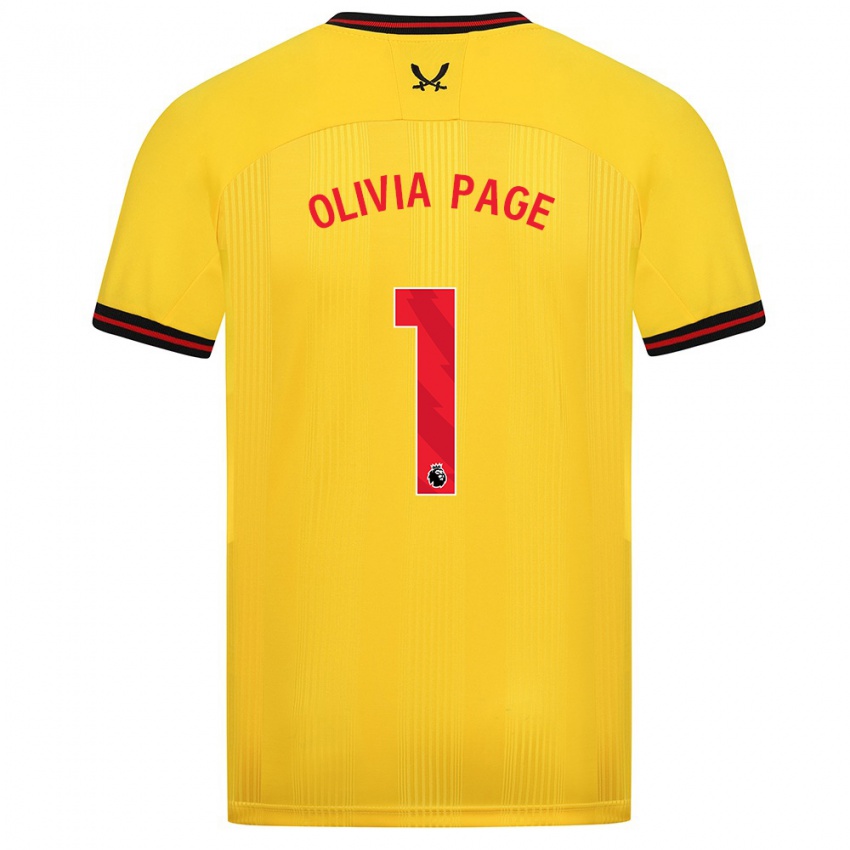 Niño Camiseta Olivia Page #1 Amarillo 2ª Equipación 2023/24 La Camisa Chile