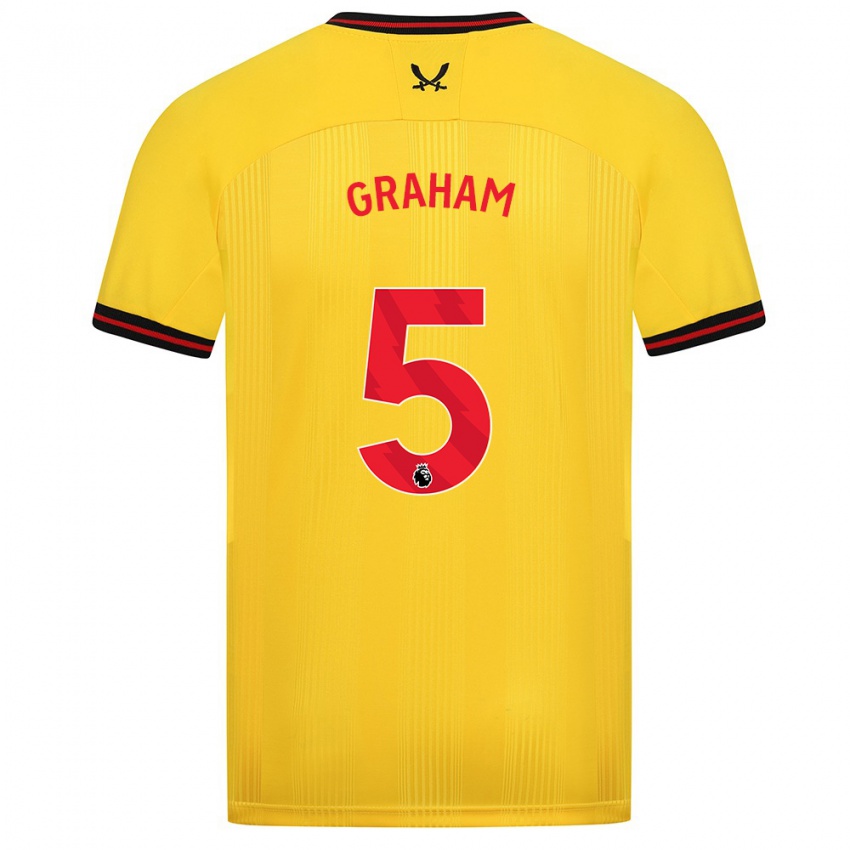 Niño Camiseta Molly Graham #5 Amarillo 2ª Equipación 2023/24 La Camisa Chile