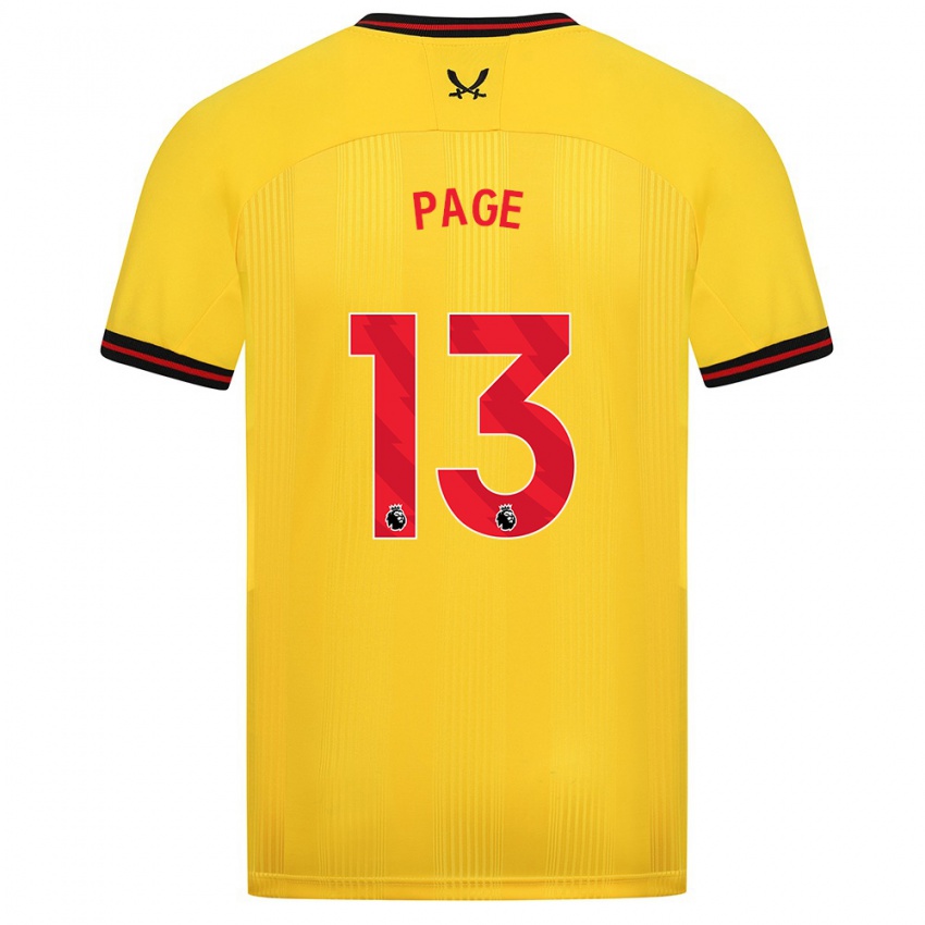 Niño Camiseta Olivia Jane Page #13 Amarillo 2ª Equipación 2023/24 La Camisa Chile