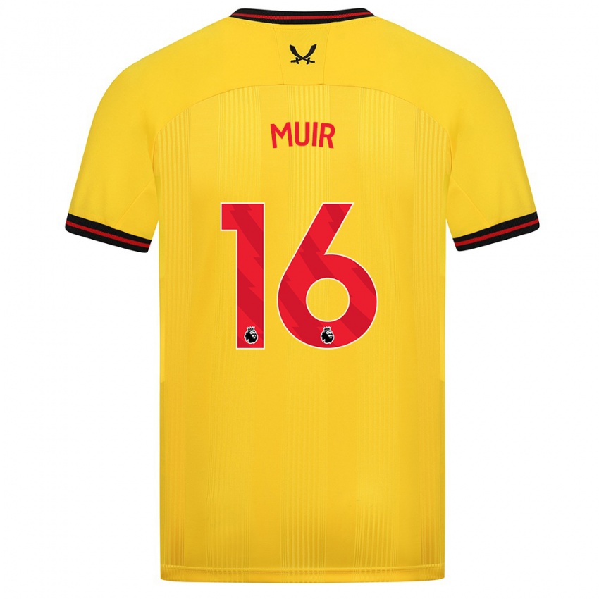 Niño Camiseta Chene Muir #16 Amarillo 2ª Equipación 2023/24 La Camisa Chile