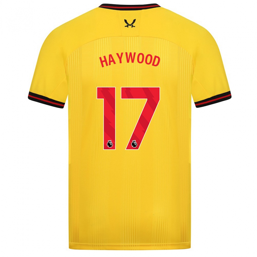 Niño Camiseta Sophie Haywood #17 Amarillo 2ª Equipación 2023/24 La Camisa Chile