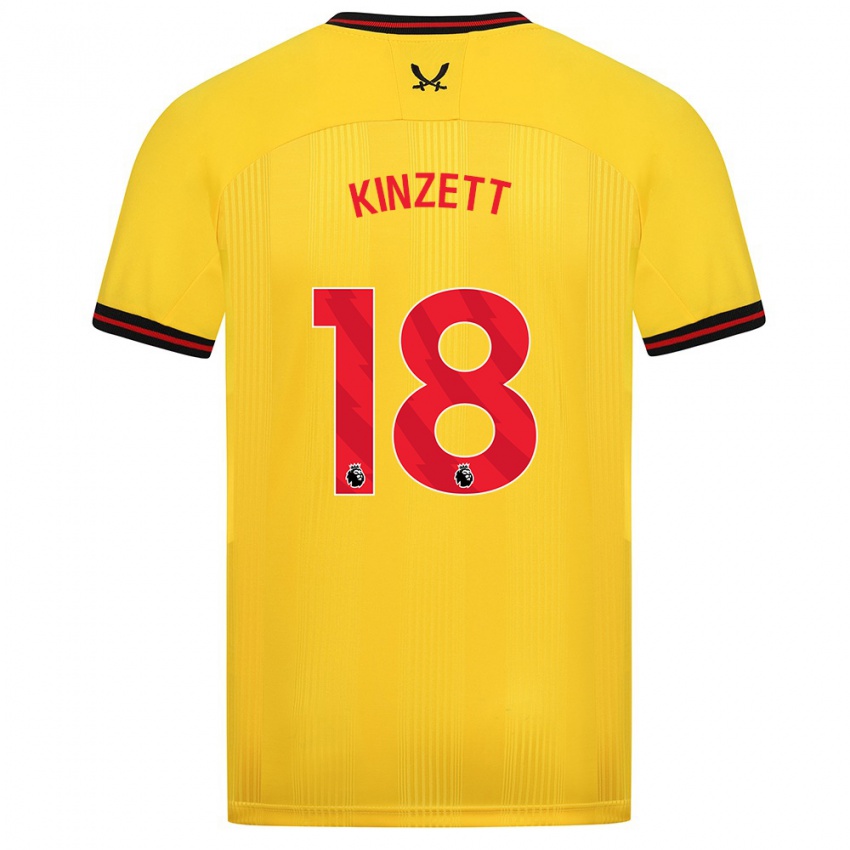 Niño Camiseta Ella Kinzett #18 Amarillo 2ª Equipación 2023/24 La Camisa Chile