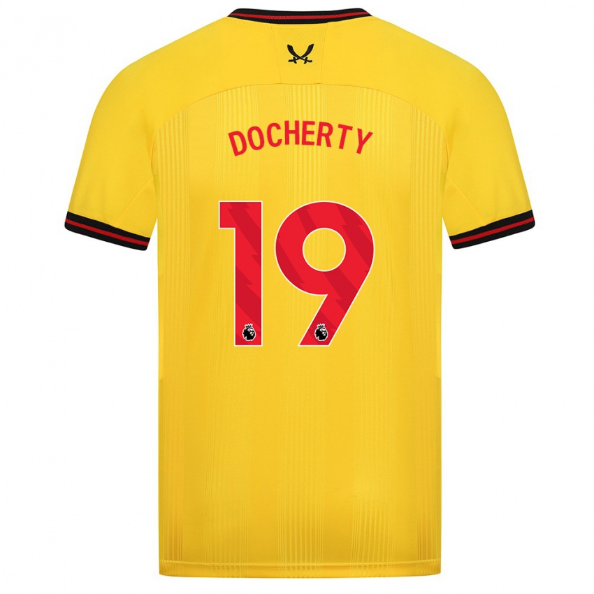 Niño Camiseta Charley Docherty #19 Amarillo 2ª Equipación 2023/24 La Camisa Chile