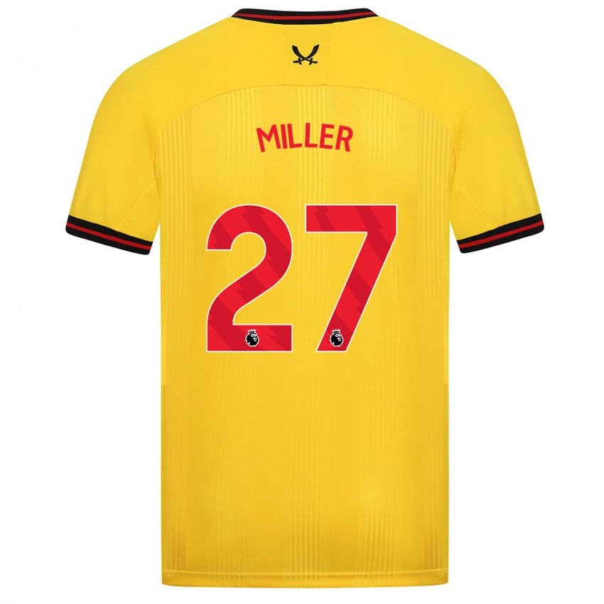 Niño Camiseta Lara Miller #27 Amarillo 2ª Equipación 2023/24 La Camisa Chile