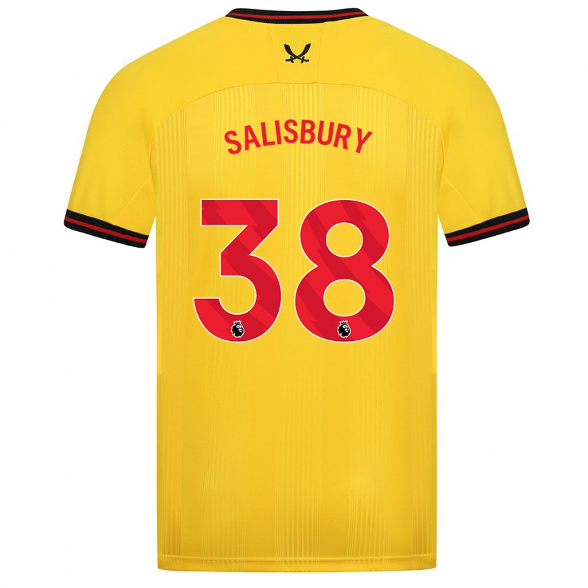 Niño Camiseta Chloe Salisbury #38 Amarillo 2ª Equipación 2023/24 La Camisa Chile