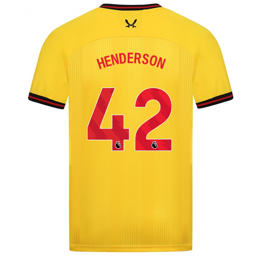 Niño Camiseta Peyton Henderson #42 Amarillo 2ª Equipación 2023/24 La Camisa Chile