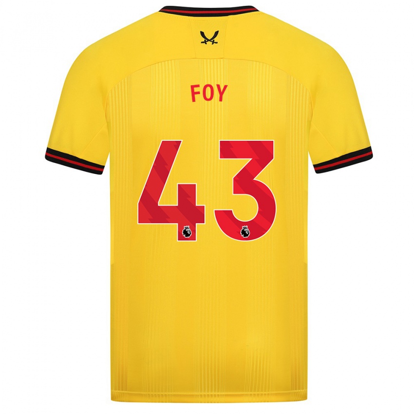 Niño Camiseta Gus Foy #43 Amarillo 2ª Equipación 2023/24 La Camisa Chile