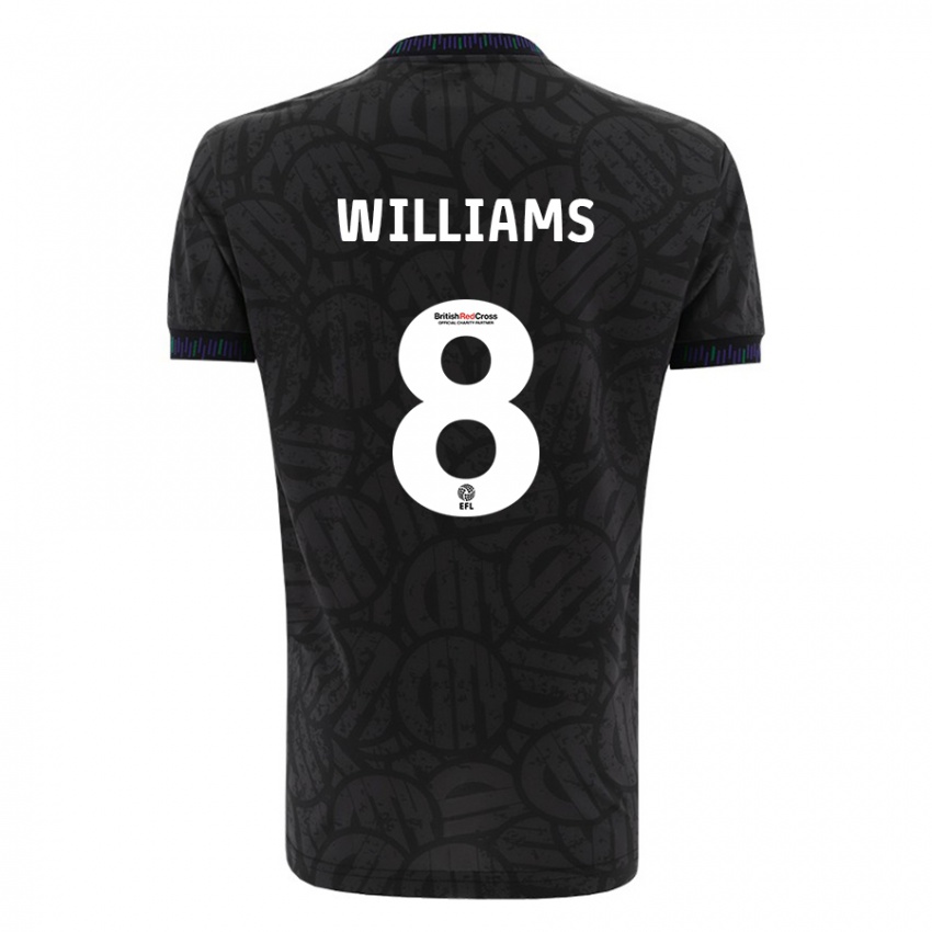 Niño Camiseta Joe Williams #8 Negro 2ª Equipación 2023/24 La Camisa Chile