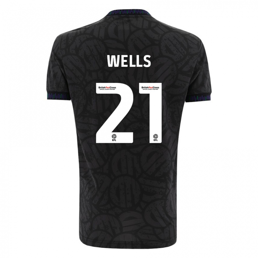 Niño Camiseta Nahki Wells #21 Negro 2ª Equipación 2023/24 La Camisa Chile