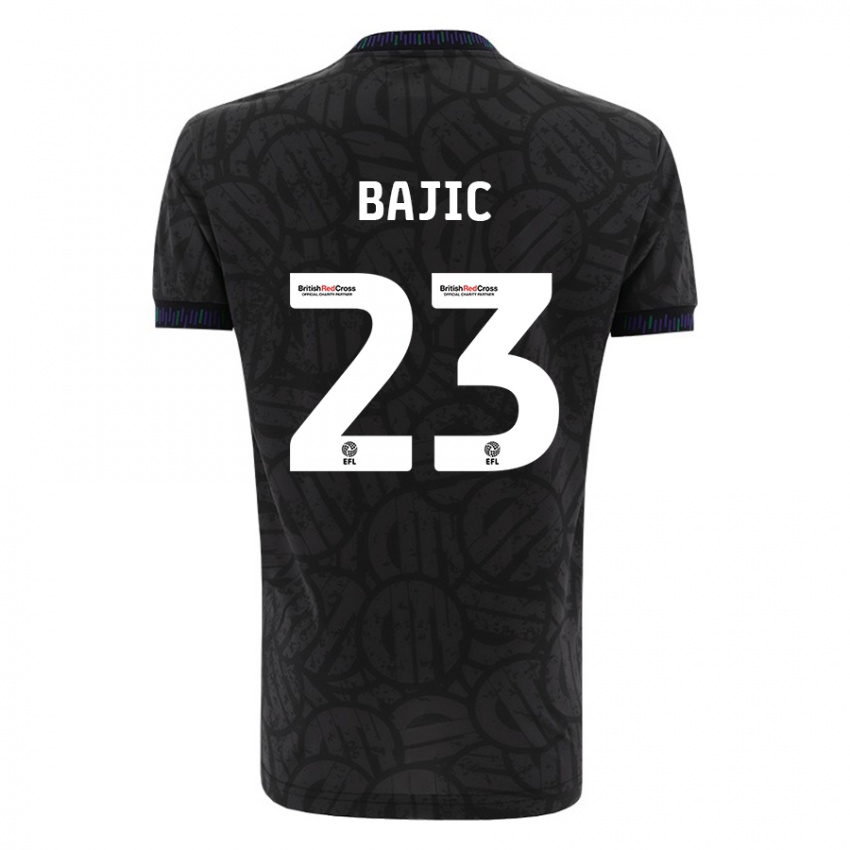 Niño Camiseta Stefan Bajic #23 Negro 2ª Equipación 2023/24 La Camisa Chile