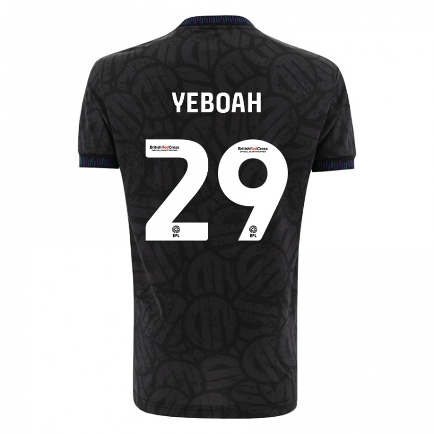 Niño Camiseta Ephraim Yeboah #29 Negro 2ª Equipación 2023/24 La Camisa Chile