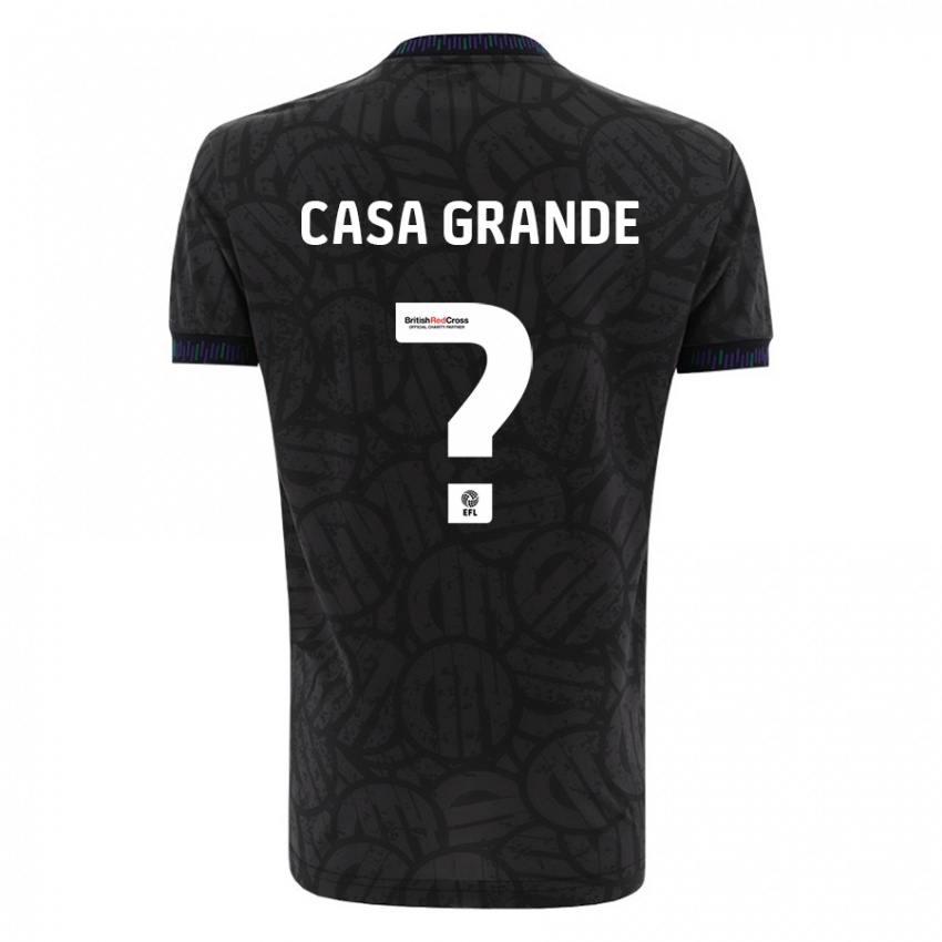 Niño Camiseta Josey Casa-Grande #0 Negro 2ª Equipación 2023/24 La Camisa Chile