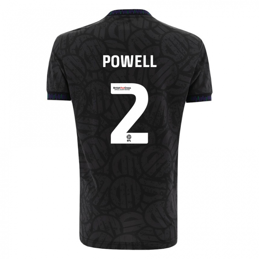 Niño Camiseta Ella Powell #2 Negro 2ª Equipación 2023/24 La Camisa Chile