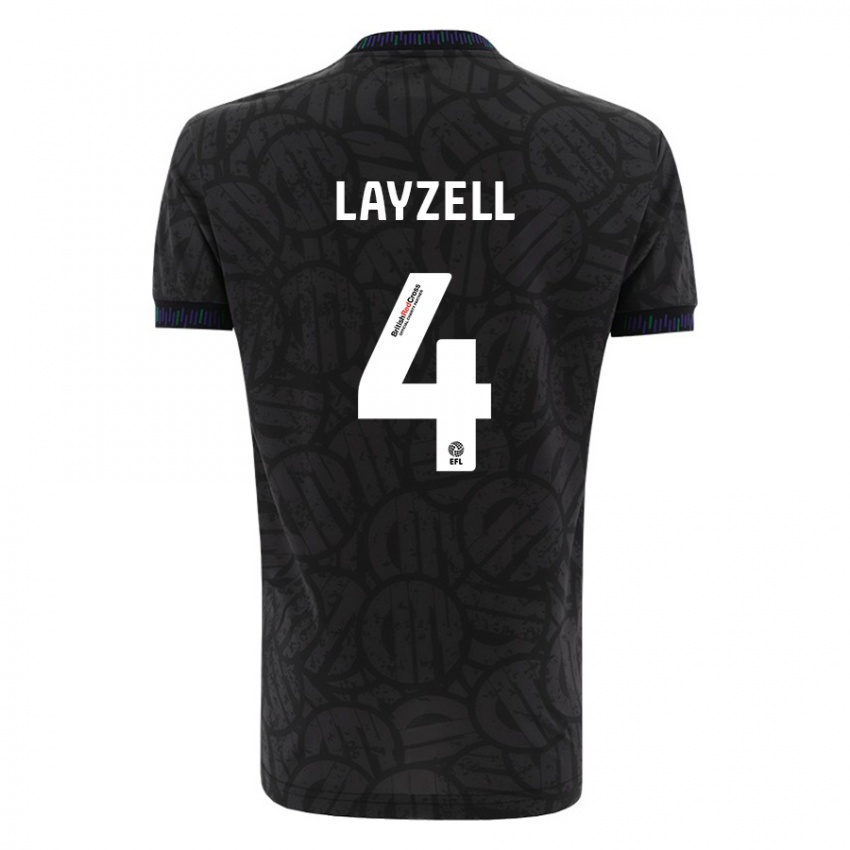 Niño Camiseta Naomi Layzell #4 Negro 2ª Equipación 2023/24 La Camisa Chile