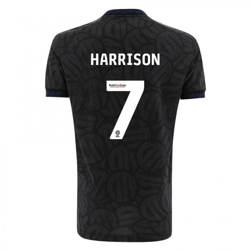 Niño Camiseta Abi Harrison #7 Negro 2ª Equipación 2023/24 La Camisa Chile