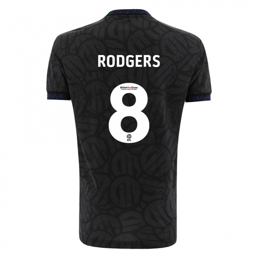 Niño Camiseta Amy Rodgers #8 Negro 2ª Equipación 2023/24 La Camisa Chile