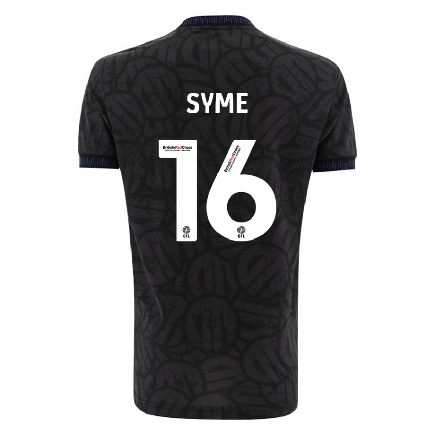 Niño Camiseta Emily Syme #16 Negro 2ª Equipación 2023/24 La Camisa Chile