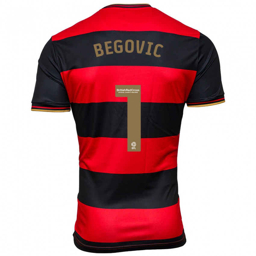 Niño Camiseta Asmir Begovic #1 Negro Rojo 2ª Equipación 2023/24 La Camisa Chile