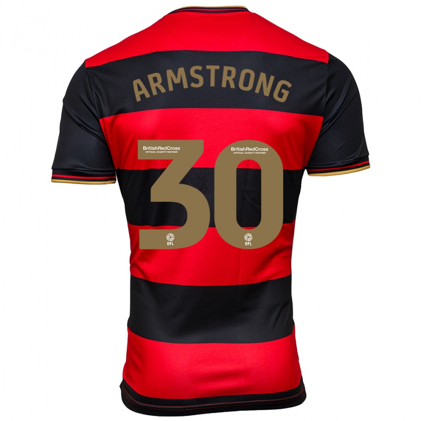 Niño Camiseta Sinclair Armstrong #30 Negro Rojo 2ª Equipación 2023/24 La Camisa Chile