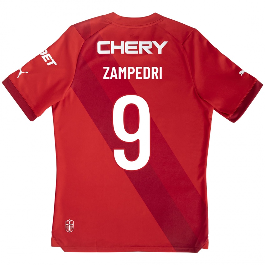 Niño Camiseta Fernando Zampedri #9 Rojo 2ª Equipación 2023/24 La Camisa Chile