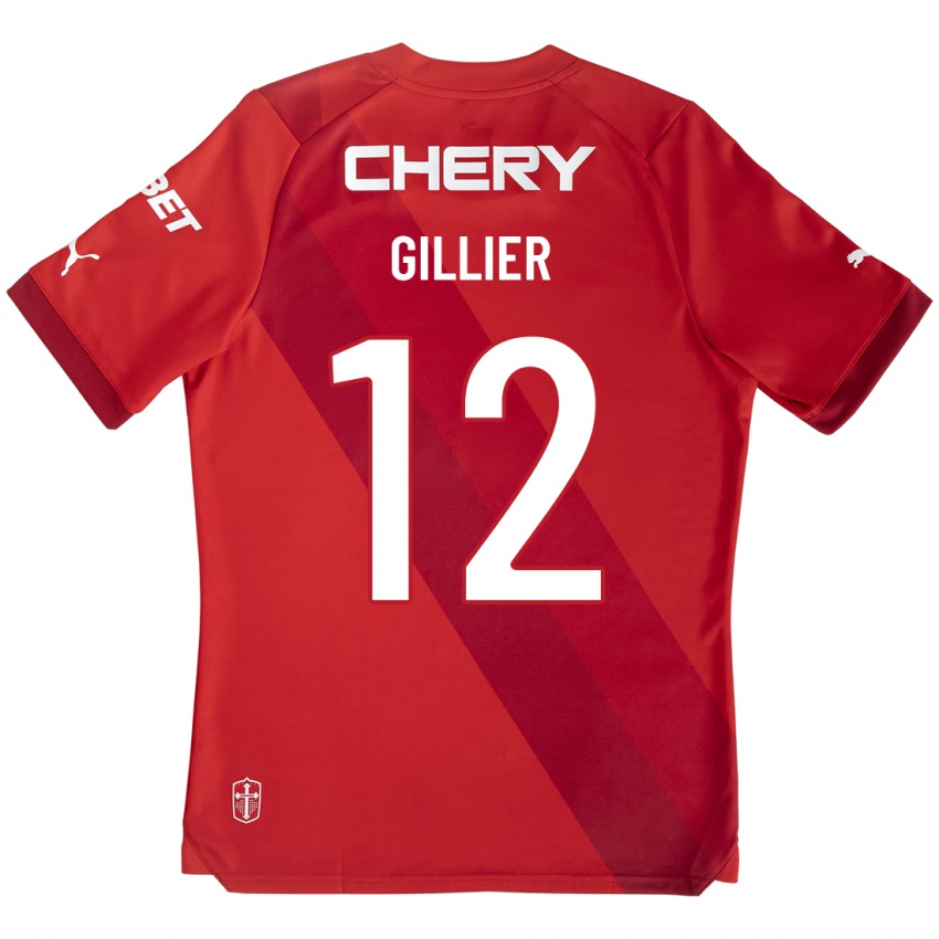 Niño Camiseta Thomas Gillier #12 Rojo 2ª Equipación 2023/24 La Camisa Chile