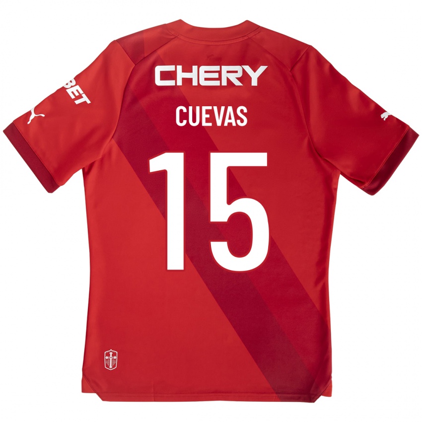 Niño Camiseta Cristian Cuevas #15 Rojo 2ª Equipación 2023/24 La Camisa Chile