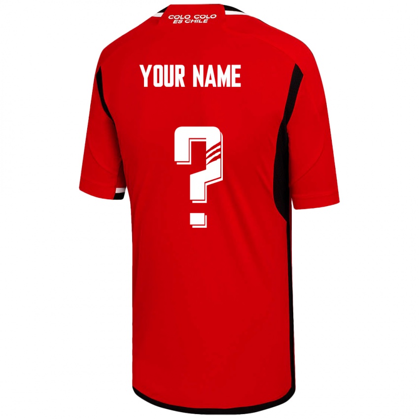 Niño Camiseta Su Nombre #0 Rojo 2ª Equipación 2023/24 La Camisa Chile