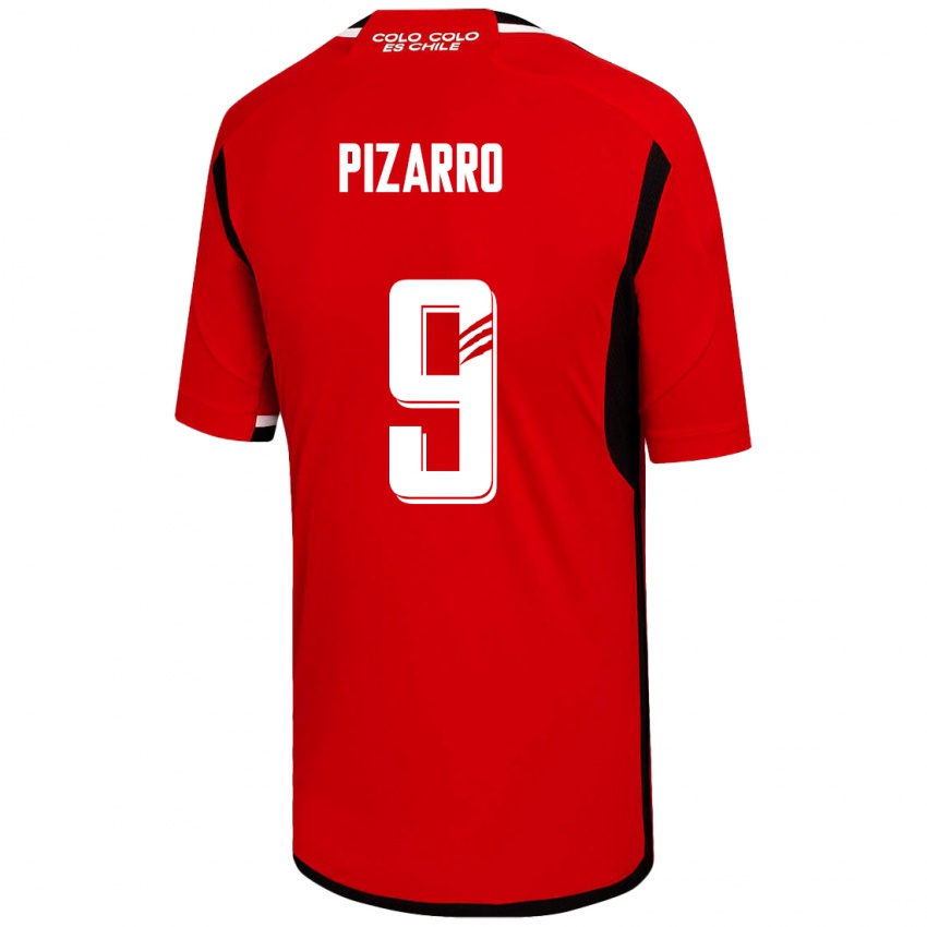 Niño Camiseta Damián Pizarro #9 Rojo 2ª Equipación 2023/24 La Camisa Chile