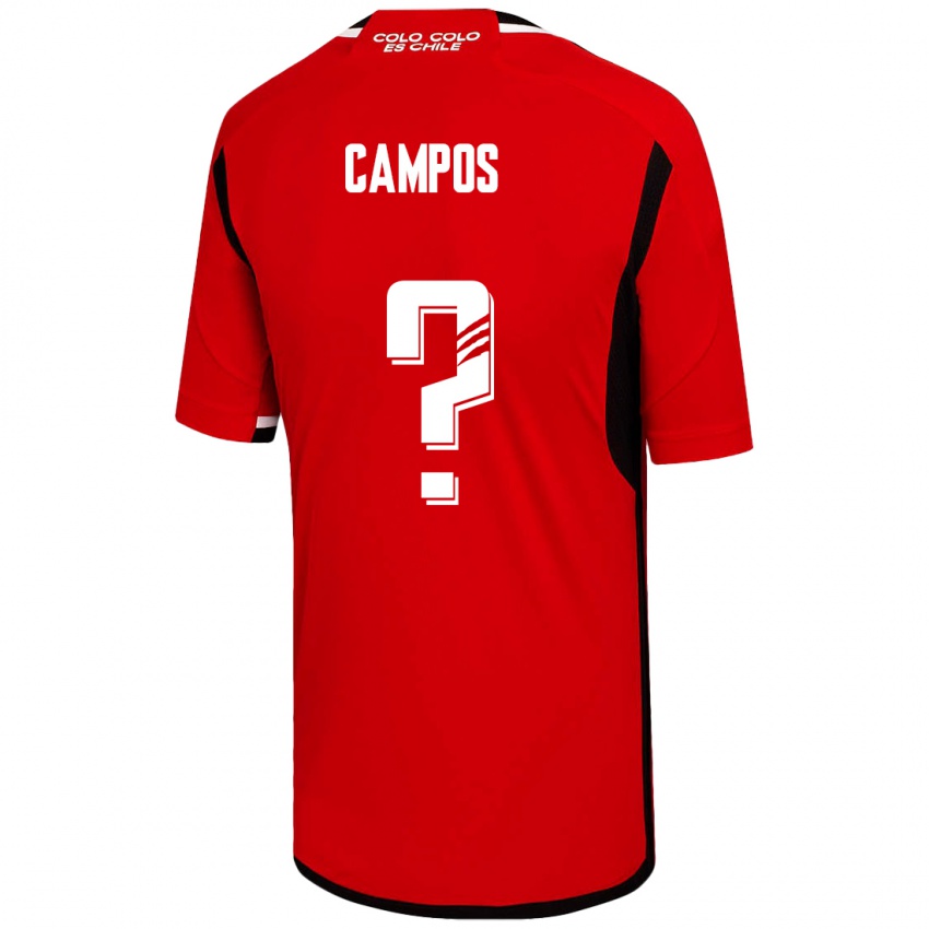 Niño Camiseta Víctor Campos #0 Rojo 2ª Equipación 2023/24 La Camisa Chile