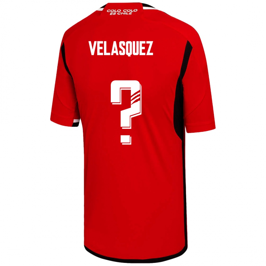 Niño Camiseta Milovan Velásquez #0 Rojo 2ª Equipación 2023/24 La Camisa Chile